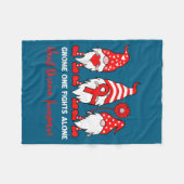 Heart Health Gnome Heart Disease Awareness Chd Red フリースブランケット (正面(横))