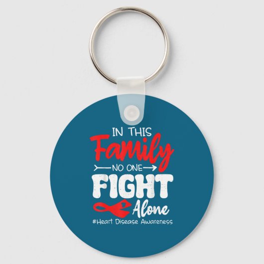 Heart Health Heart Disease Awareness Chd Family Su キーホルダー (正面)