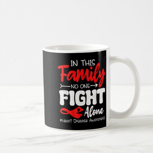Heart Health Heart Disease Awareness Chd Family Su コーヒーマグカップ (右)