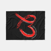 Heart Health Heart Disease Awareness Chd Mens Wome フリースブランケット (正面(横))