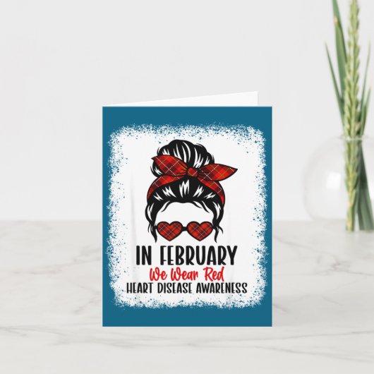 Heart Health Heart Disease Awareness Heartbeat Chd カード (正面)