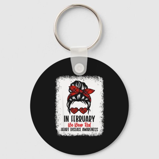 Heart Health Heart Disease Awareness Heartbeat Chd キーホルダー (正面)