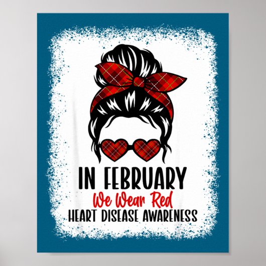 Heart Health Heart Disease Awareness Heartbeat Chd ポスター (正面)