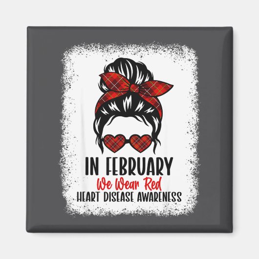 Heart Health Heart Disease Awareness Heartbeat Chd マグネット (正面)