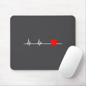 Heart Health Heart Disease Awareness Heartbeat Wom マウスパッド (マウス)