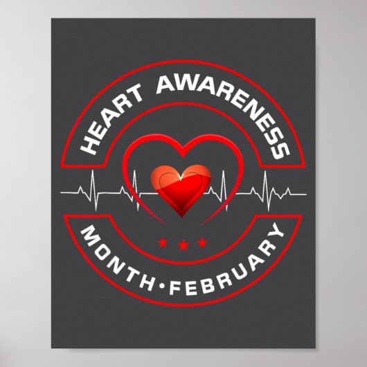 Heart Health Month February American Heart Health  ポスター (正面)