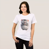 Heart-Holding Round Mouse Tee | Cute Zodiac Rat  トライブレンドＴシャツ (正面全面)