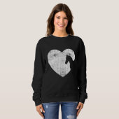 Heart Horse Graphic Horse Lover Equestrian Rider H スウェットシャツ (正面フル)