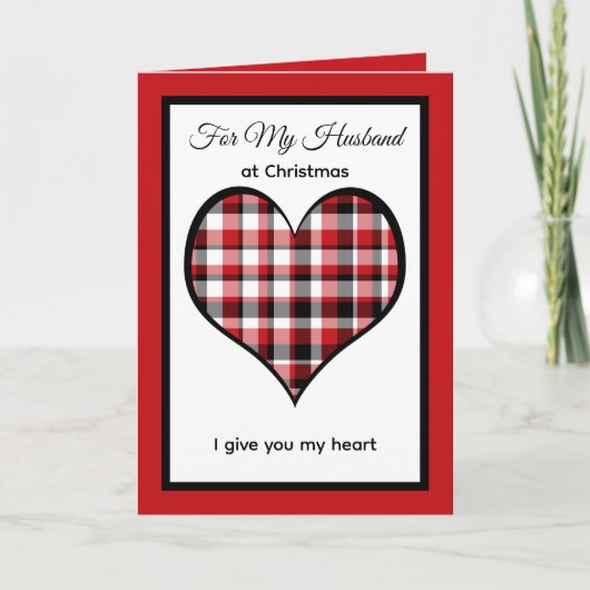 Heart Husband Christmas Card カード (正面)