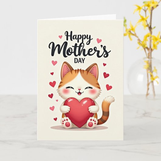 Heart Image Loving Mothers Day Card カード (黄色い花)