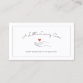 Heart in Hand Elderly Disabled Caregiver 名刺 (正面)