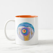 Heart in Hands Cir Ps 139:24, dig signed, titled, ツートーンマグカップ (左)