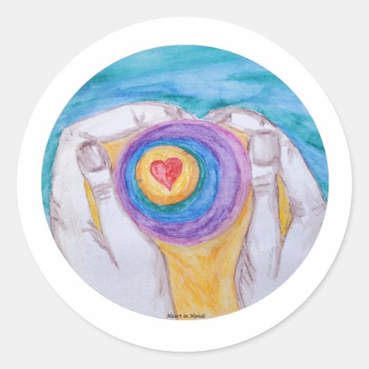 Heart In Hands Circle, No Saying, Title, Dig Sig ラウンドシール (正面)