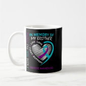 Heart In Memory Of My Brother Suicide Awareness Pr コーヒーマグカップ (左)