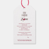 Heart in Red with 100% Handmade with Love Quote ギフトタグ (裏面)