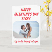 Heart is Happiest - Valentine's Day  カード (黄色い花)