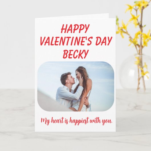 Heart is Happiest - Valentine's Day  カード (黄色い花)