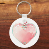 Heart key Chain, Any Name, Girl, Boy Kid キーホルダー (裏面)