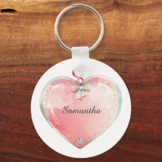 Heart key Chain, Any Name, Girl, Boy Kid キーホルダー