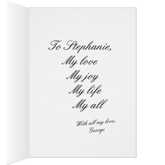 Heart & Lace, My Special Valentine, personalize (内側 (右))