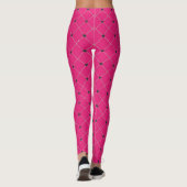 Heart Lattice: Magenta Fishnet Pattern Leggings レギンス (裏面)