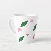 Heart & leaves latte mug カフェラテマグ (左アングル)