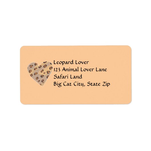 Heart Leopard、カスタムアドレスラベル ラベル (正面)