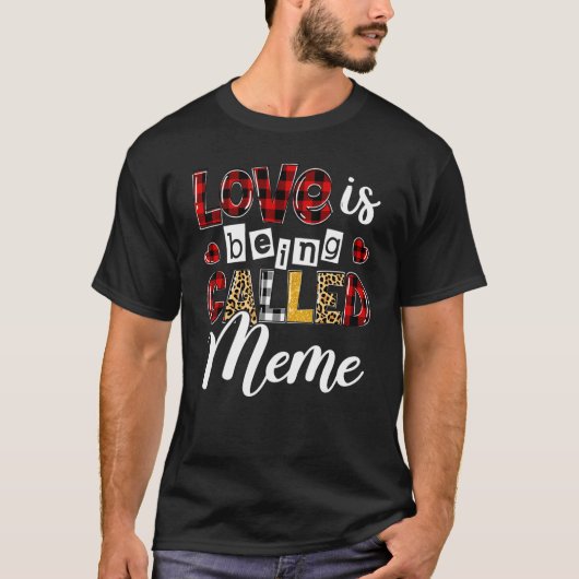 Heart Leopard Love Is Being Called Meme Happy Moth Tシャツ (正面)