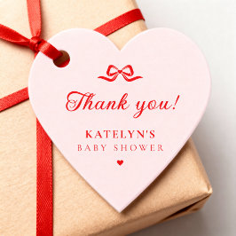 Heart Little Sweetheart Baby Shower Favor Tags フェイバータグ