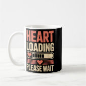Heart Loading Please Wait Retro Xel Valentine Humo コーヒーマグカップ (左)