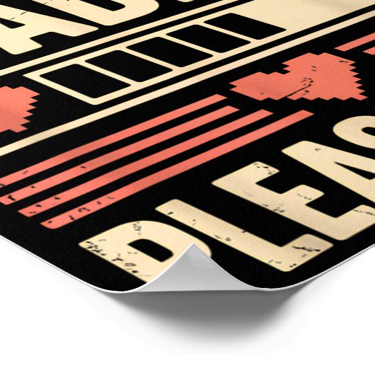 Heart Loading Please Wait Retro Xel Valentine Humo ポスター (角)