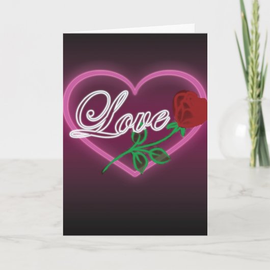 Heart, Love and Rose Greeting Card シーズンカード (正面)