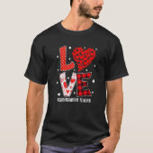Heart Love Kindergarten Teacher Red Plaid Valentin Tシャツ (正面)