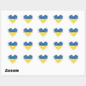 Heart. Love to Ukraine. Ukrainian flag.  ハートシール (シート)
