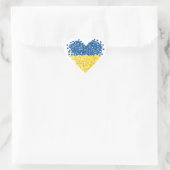 Heart. Love to Ukraine. Ukrainian flag.  ハートシール (バッグ)