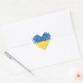 Heart. Love to Ukraine. Ukrainian flag.  ハートシール (封筒)