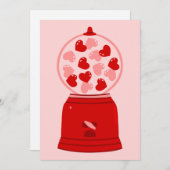 heart love valentine gum machine gumballs シーズンカード (正面/裏面)