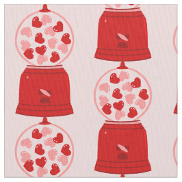 heart love valentine gum machine gumballs ファブリック