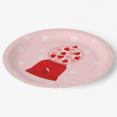 heart love valentine gumball machine gum ペーパープレート (アングル)