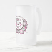 Heart Lover Beer Glass フロストグラスビールジョッキ (正面右)