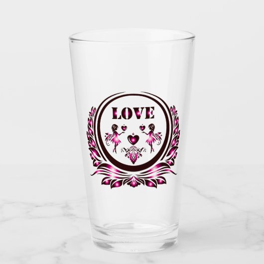 Heart Lover Drinkware タンブラーグラス (正面)