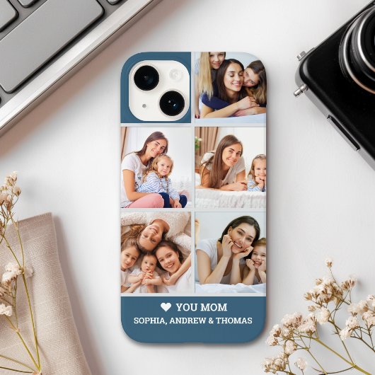 Heart Loves You Mother's Day Photo Collage Case-Mate iPhoneケース