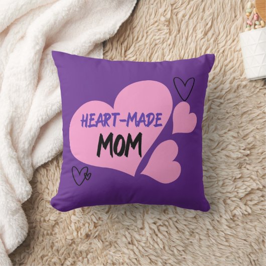 Heart-Made Mom Adoptive Mom クッション (ブランケット)