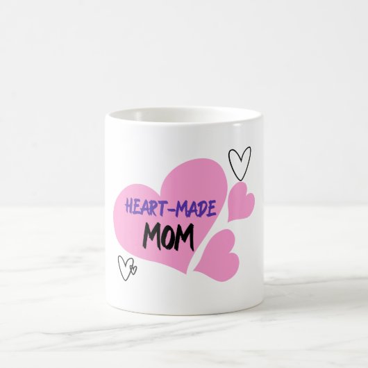 Heart-Made Mom Adoptive Mom コーヒーマグカップ (中央)