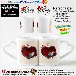 Heart Magic Beige Coffee Lovers Mug Set ペアカップ