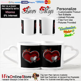 Heart Magic Black Coffee Lovers Mug Set ペアカップ