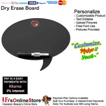 Heart Magic Black Dry Erase Board with Pen Holder 