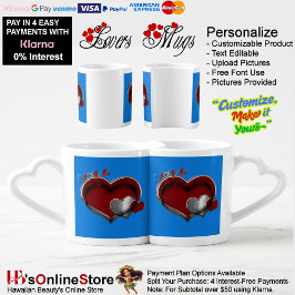 Heart Magic Blue Coffee Lovers Mug Set ペアカップ