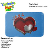 Heart Magic Blue Large Bath Mat バスマット
