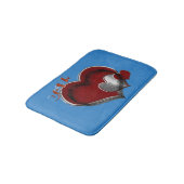Heart Magic Blue Large Bath Mat バスマット (アングル)